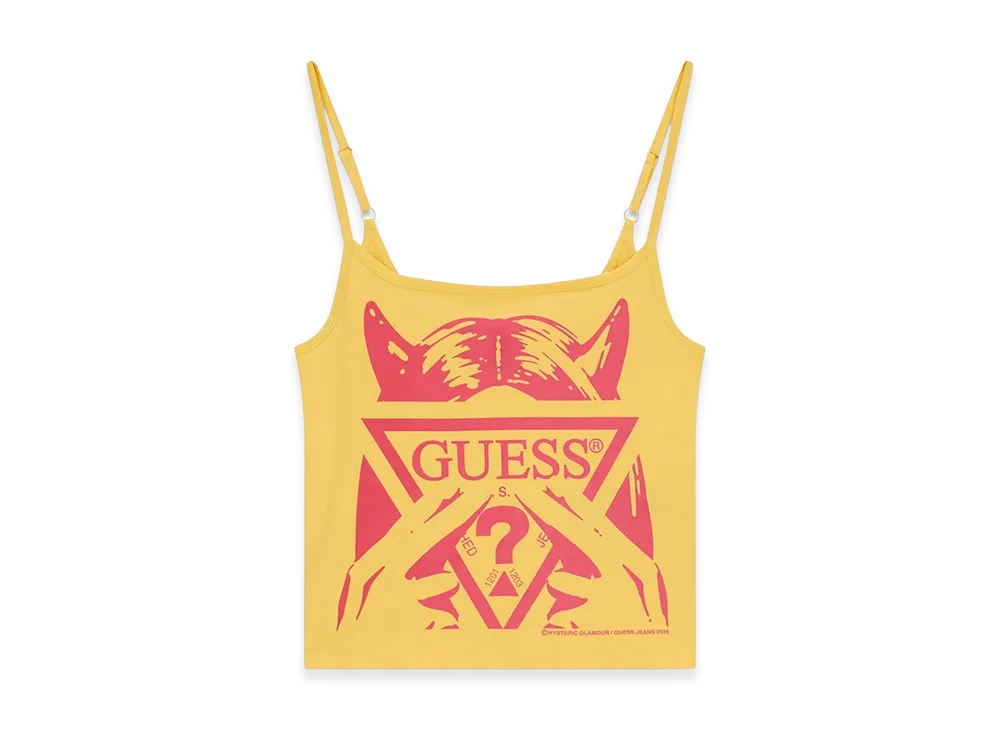 HYSTERIC GLAMOUR x GUESS JEANS Printed Cami Tank "Yellow"