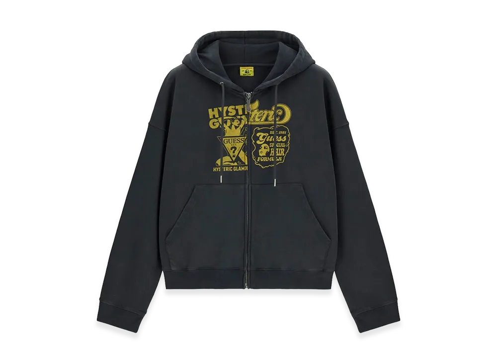 HYSTERIC GLAMOUR x GUESS JEANS Full Zip Hoodie "Charcoal Gray"