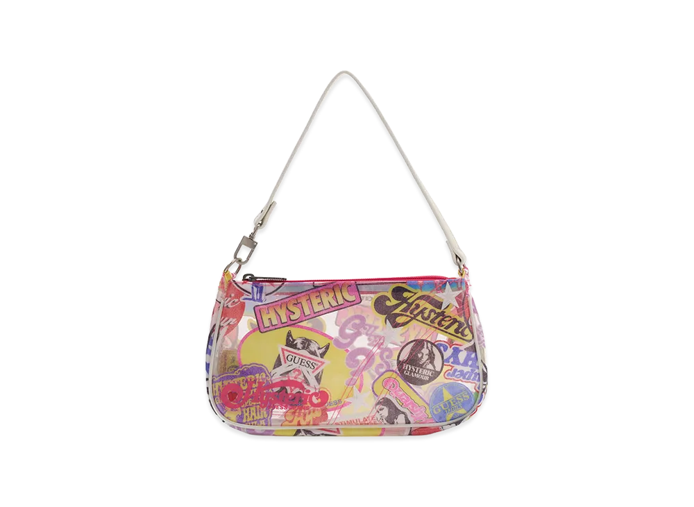 HYSTERIC GLAMOUR x GUESS JEANS Printed Plastic Baguette Bag "Multi"
