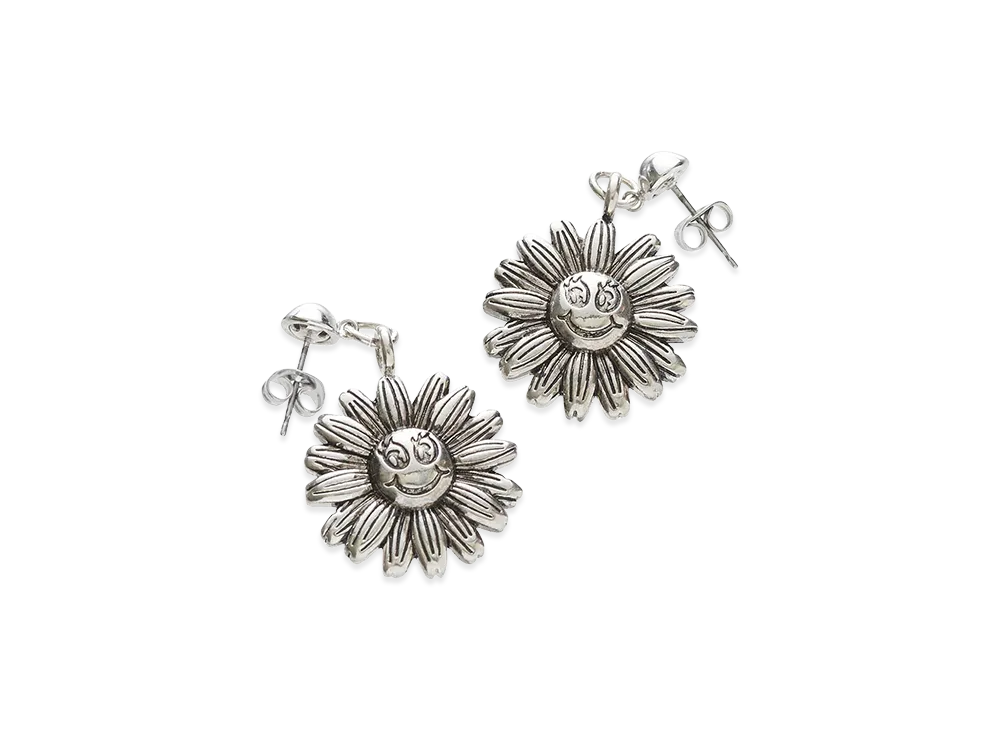 HYSTERIC GLAMOUR Women's Flower Power Earrings "Silver"