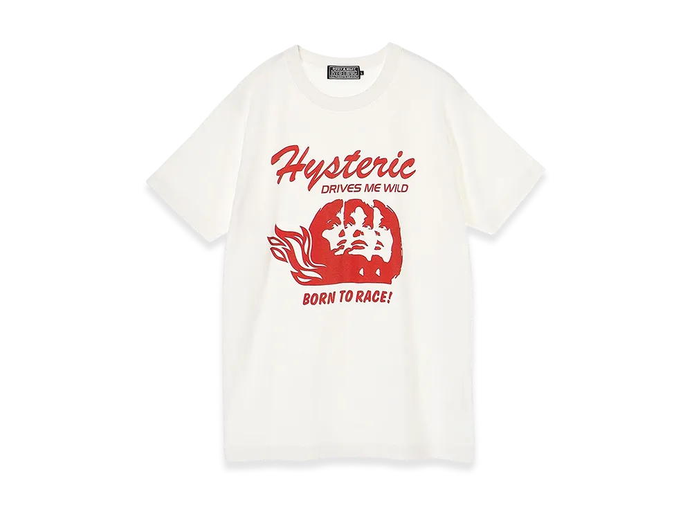 HYSTERIC GLAMOUR Born To Race Tee "White"