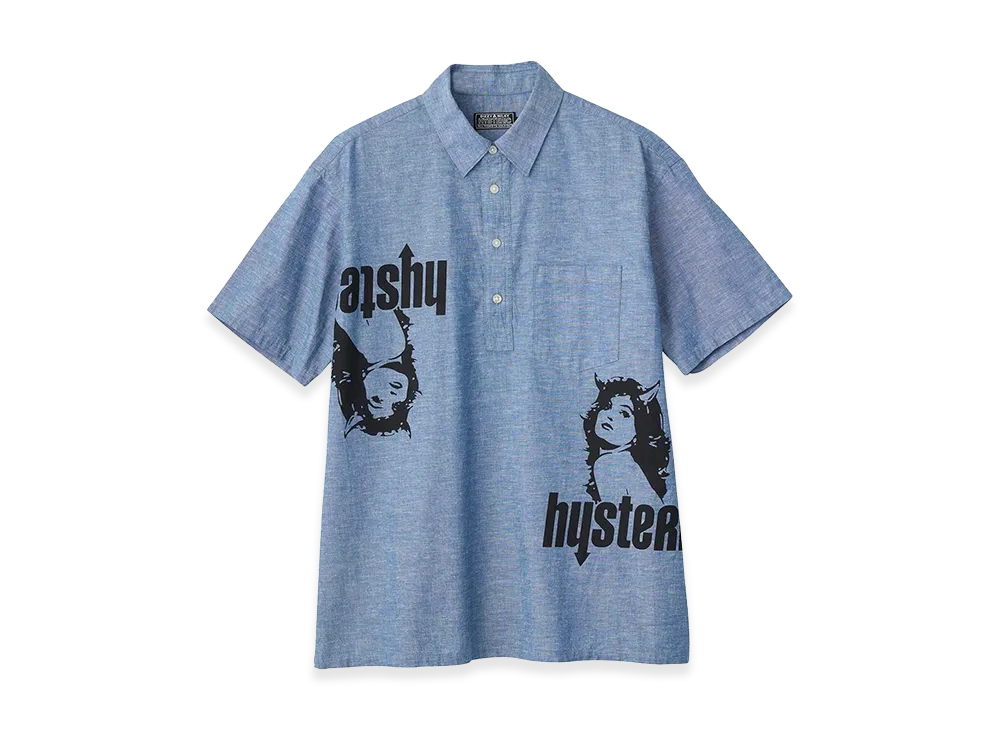 HYSTERIC GLAMOUR Devil Woman Pullover Shirt "Blue"