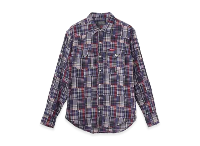 HYSTERIC GLAMOUR Double Gauze Check Western Shirt "Red Other"