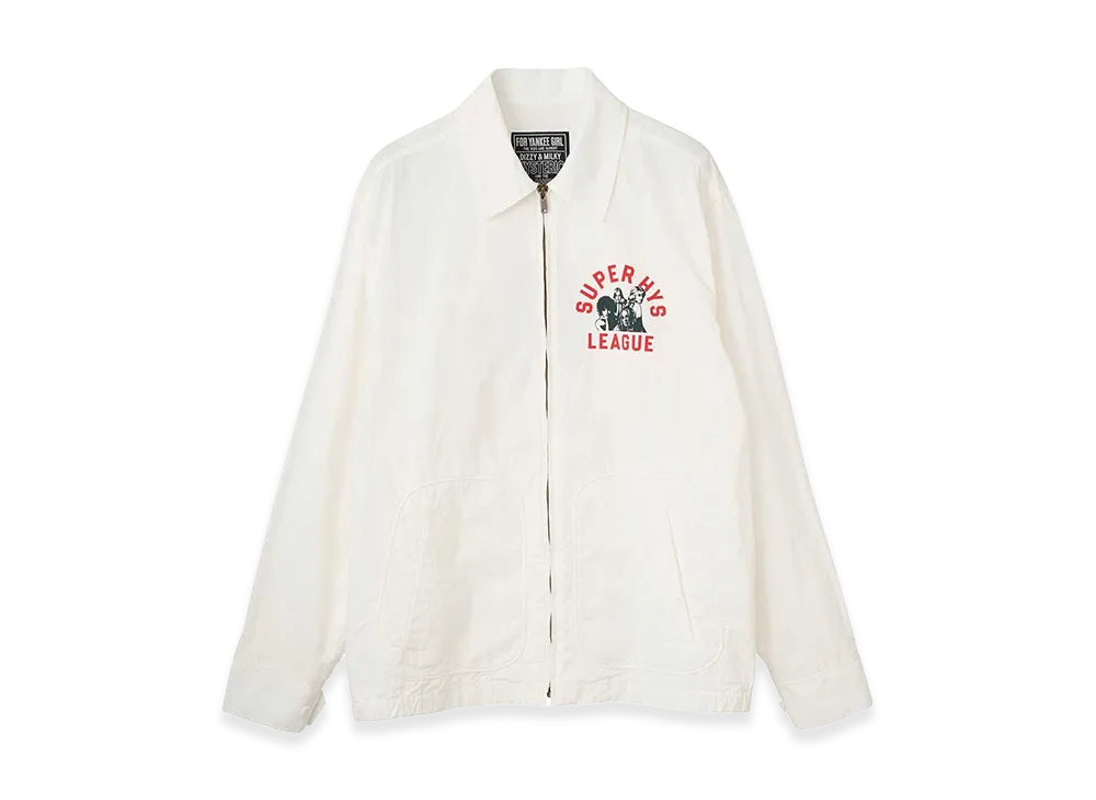 HYSTERIC GLAMOUR Super HYS League Drizzler Jacket "White"