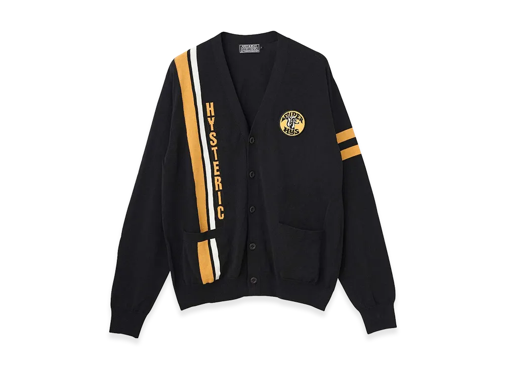 HYSTERIC GLAMOUR Super HYS Patch Cardigan "Black"