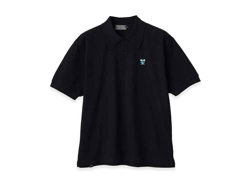 HYSTERIC GLAMOUR HYS Mouse Embroidered Polo Shirt "Black"