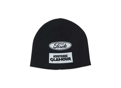 HYSTERIC GLAMOUR Logo Scratch Beanie "Black"