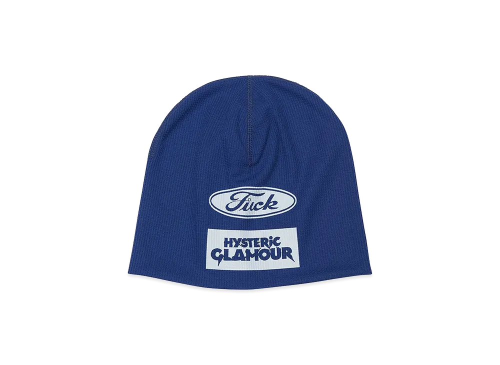 HYSTERIC GLAMOUR Logo Scratch Beanie "Navy Other"