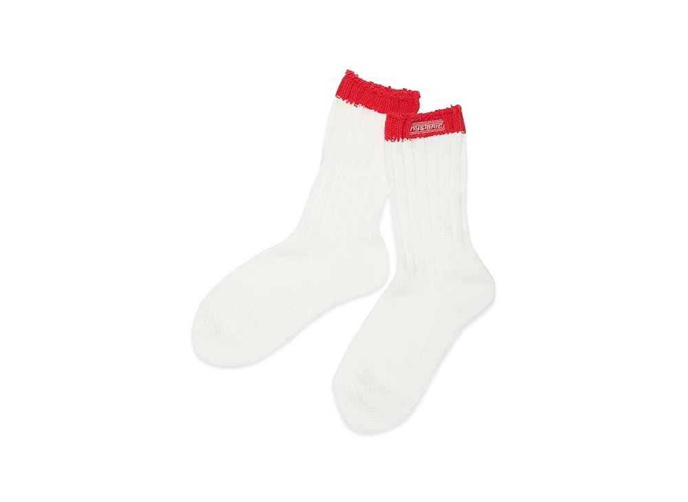 HYSTERIC GLAMOUR Hysteric Logo Embroidered Socks "White"