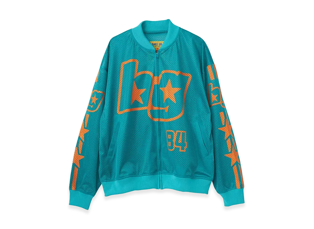 HYSTERIC GLAMOUR Women's Star Frame Mesh Blouson "Blue"