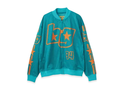 HYSTERIC GLAMOUR Women's Star Frame Mesh Blouson "Blue"