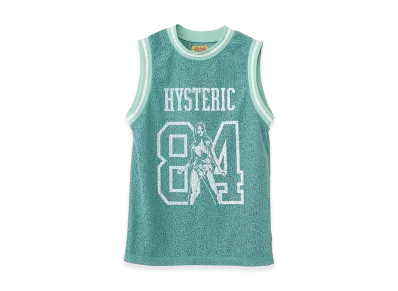 HYSTERIC GLAMOUR Women's Maiden Logo Pattern Tulle Jacquard Tank Top "Green Other"