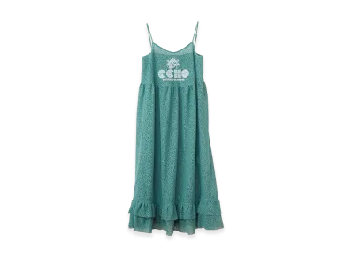 HYSTERIC GLAMOUR Women's Maiden Logo Pattern Tulle Jacquard Dress "Green Other"