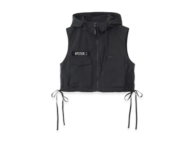 HYSTERIC GLAMOUR Women's Banana Woman Hooded Vest "Black"