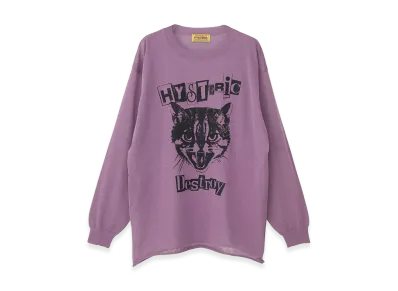 HYSTERIC GLAMOUR Women's Cat Feever Pullover "Purple"