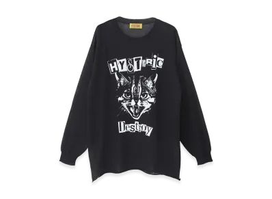 HYSTERIC GLAMOUR Women's Cat Feever Pullover "Black"