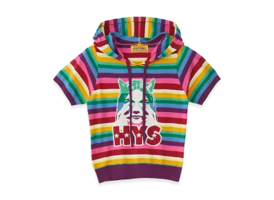 HYSTERIC GLAMOUR Women's See No Evil Knit Hoodie "Multi"