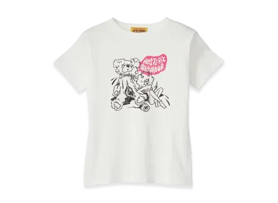 HYSTERIC GLAMOUR Women's Ivy/Bad Bear Mini Tee "White"