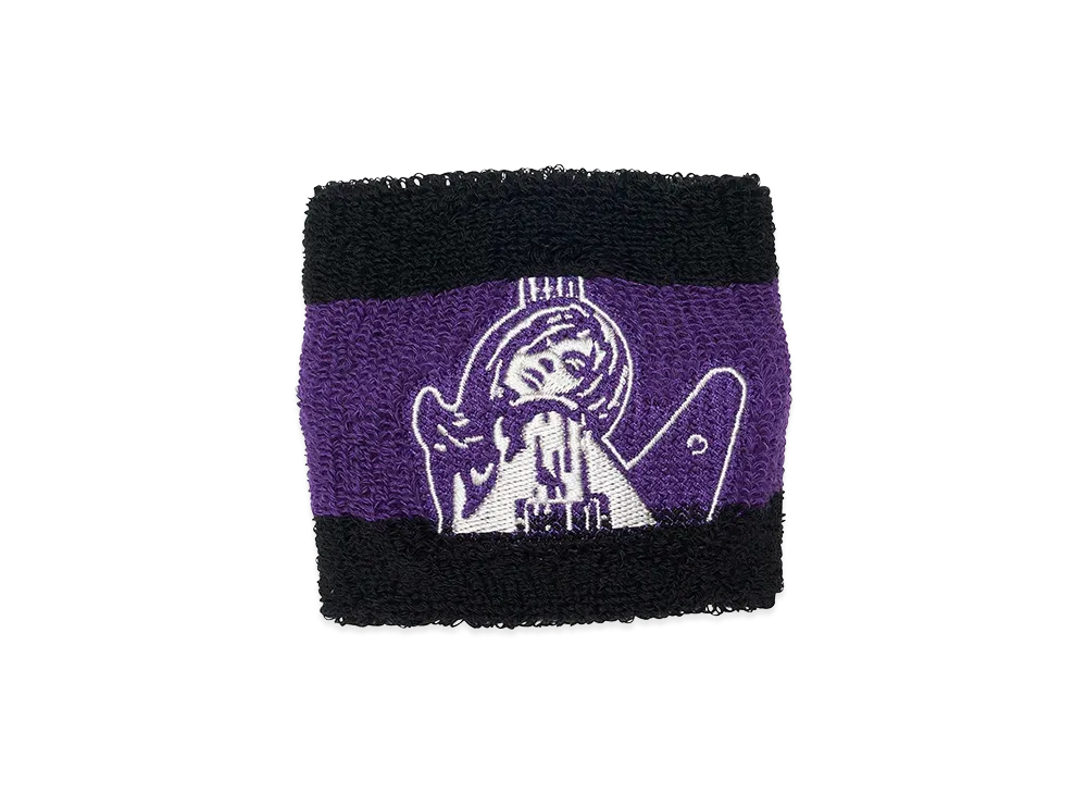 HYSTERIC GLAMOUR Women's Guitar Girl Embroidered Wristband "Purple"