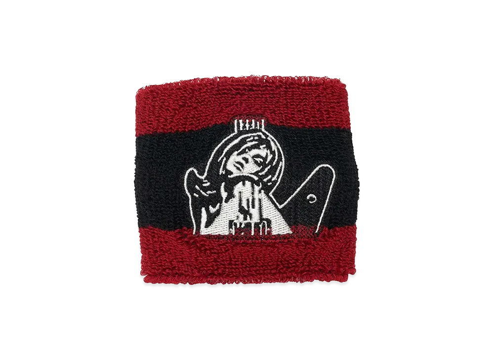 HYSTERIC GLAMOUR Women's Guitar Girl Embroidered Wristband "Red"