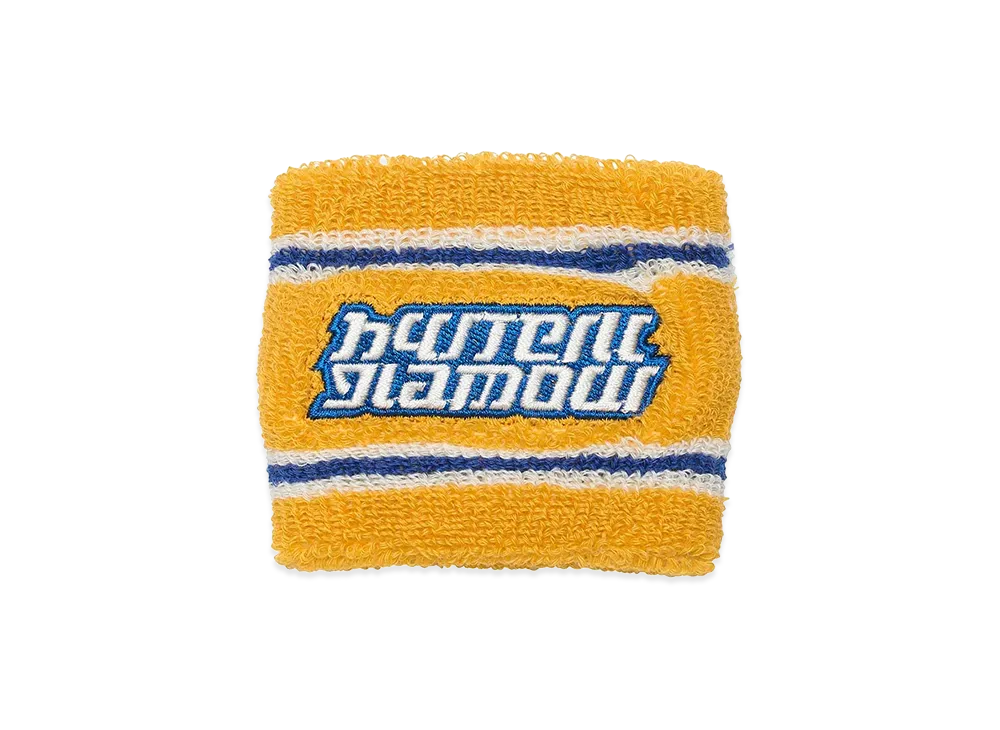 HYSTERIC GLAMOUR Women's Fast Logo Embroidered Wristband "Yellow"