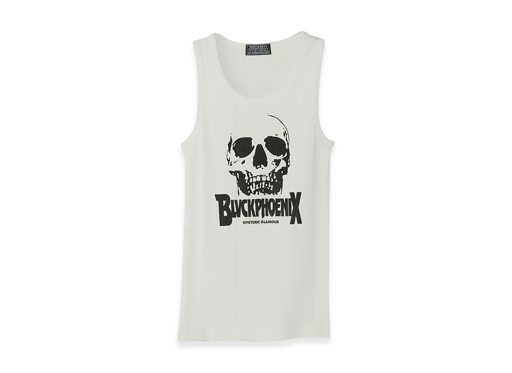 HYSTERIC GLAMOUR Blvckphoenix/HG Skull Tank Top "White"
