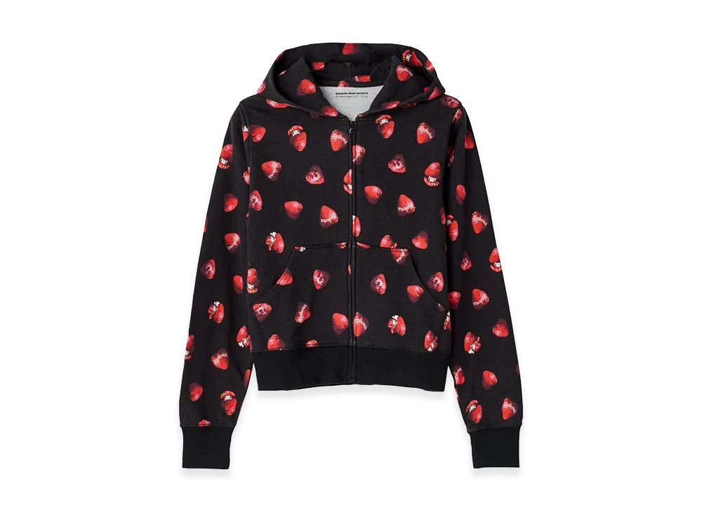 HYSTERIC GLAMOUR x Sanrio characters My Strawberry Pattern Hoodie "Black"