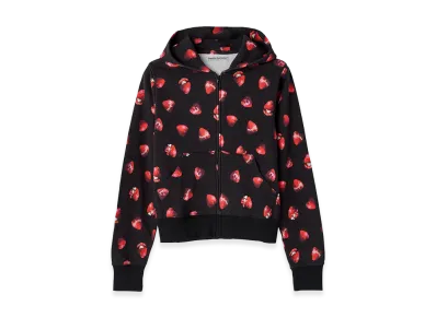 HYSTERIC GLAMOUR x Sanrio characters My Strawberry Pattern Hoodie "Black"
