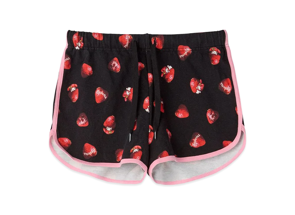 HYSTERIC GLAMOUR x Sanrio characters My Strawberry Pattern Shorts "Black"
