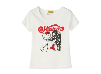 HYSTERIC GLAMOUR x Sanrio characters Kitty On Woman T-Shirt "White"