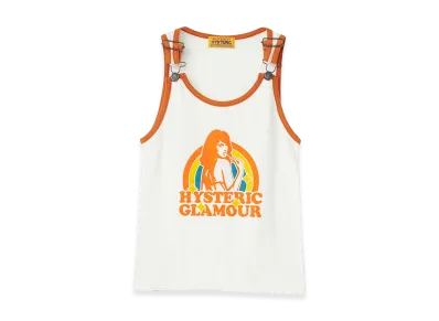 HYSTERIC GLAMOUR Women's RAINBOW WOMAN Tank Top "White"