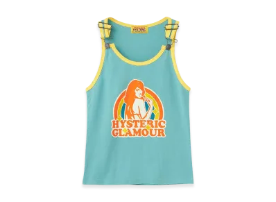 HYSTERIC GLAMOUR Women's RAINBOW WOMAN Tank Top "Green"