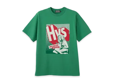 HYSTERIC GLAMOUR HYS SURF PREMIUM QUALITY S/S Tee "Green"