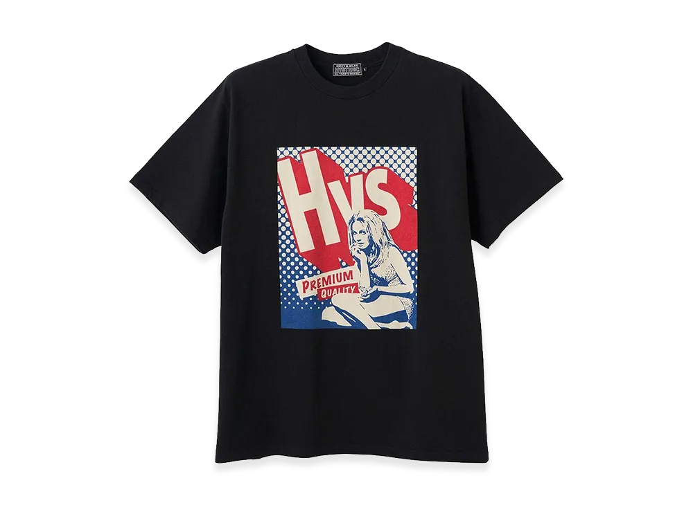 HYSTERIC GLAMOUR HYS SURF PREMIUM QUALITY S/S Tee "Black"