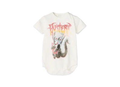 HYSTERIC GLAMOUR Kids HG Metal Skunk Romper "White"
