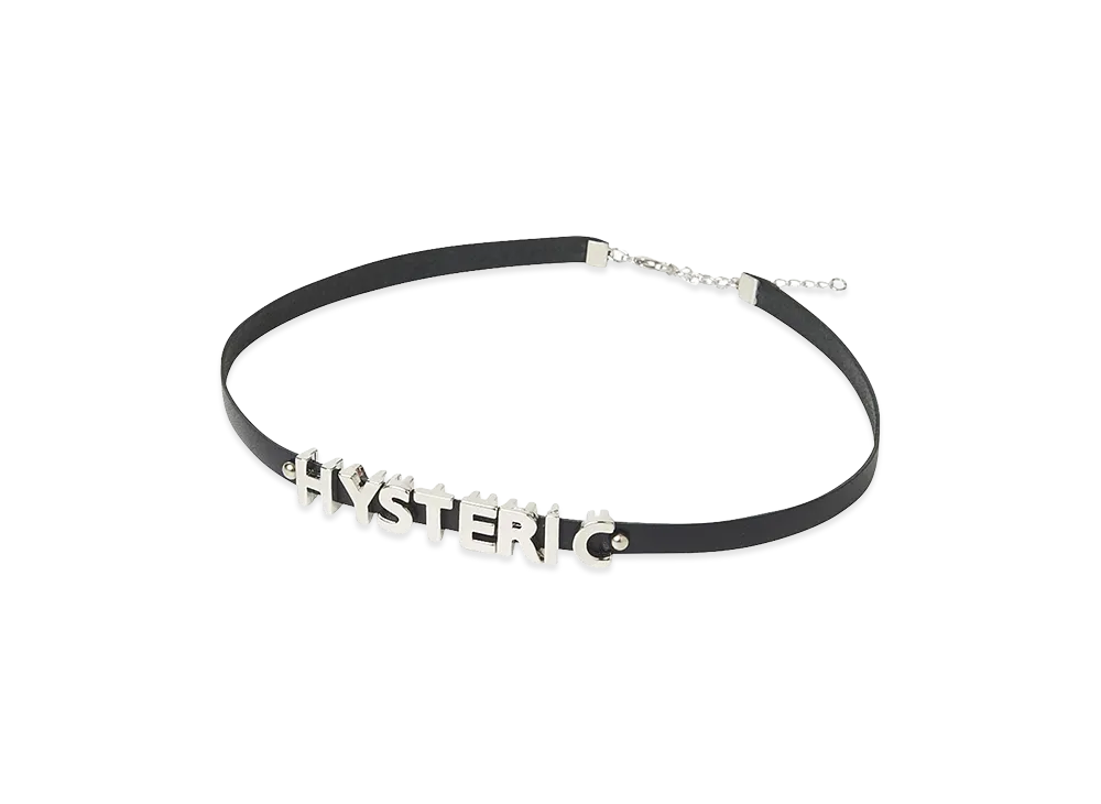 HYSTERIC GLAMOUR Women's Metal Symbol Logo Choker "Black"