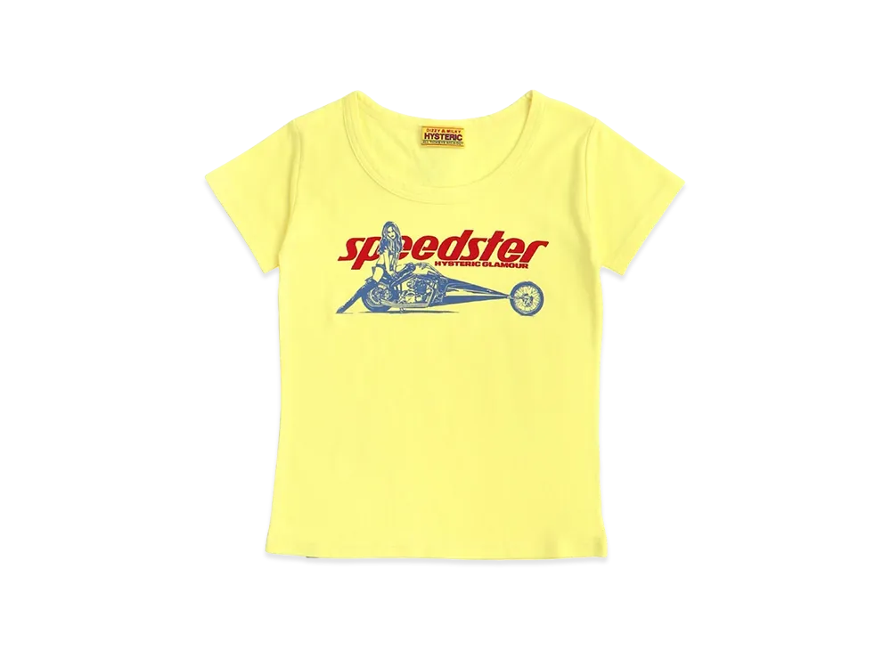 HYSTERIC GLAMOUR Women's Speedster Baby Tee "Yellow"
