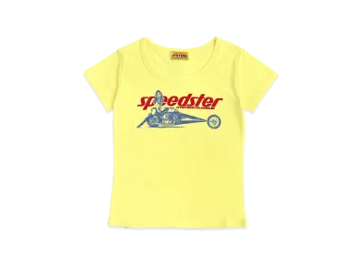 HYSTERIC GLAMOUR Women's Speedster Baby Tee "Yellow"