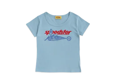 HYSTERIC GLAMOUR Women's Speedster Baby Tee "Blue"