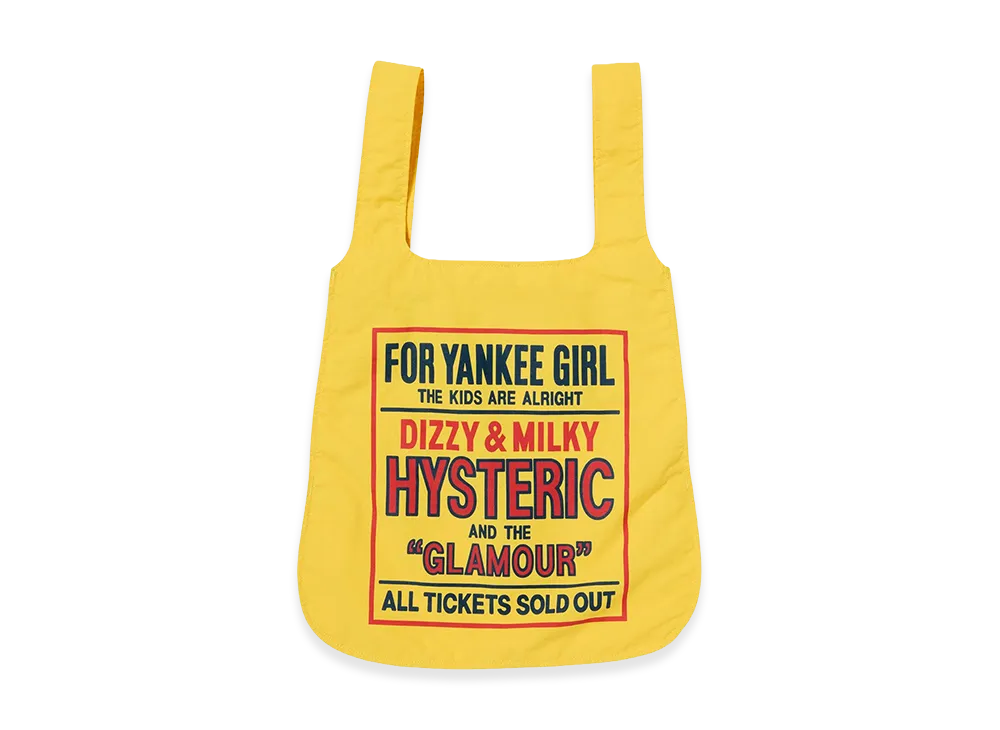 HYSTERIC GLAMOUR Women's Dizzy&Milky 2-Way Tote Bag "Yellow"