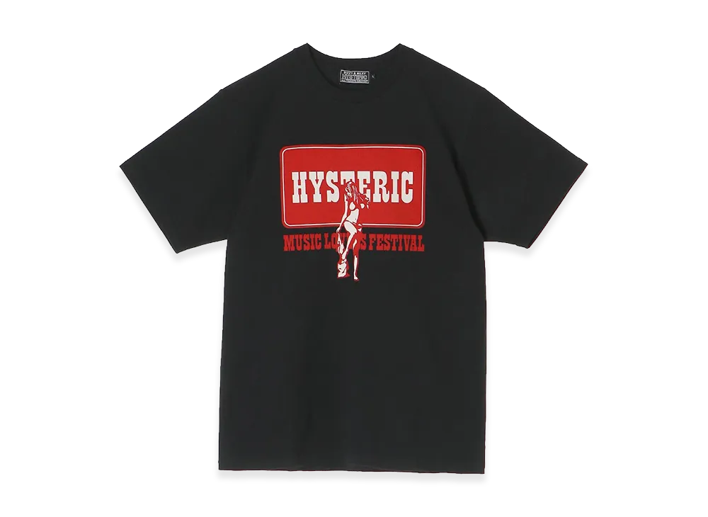 HYSTERIC GLAMOUR Music Lovers Festival Tee "Black"