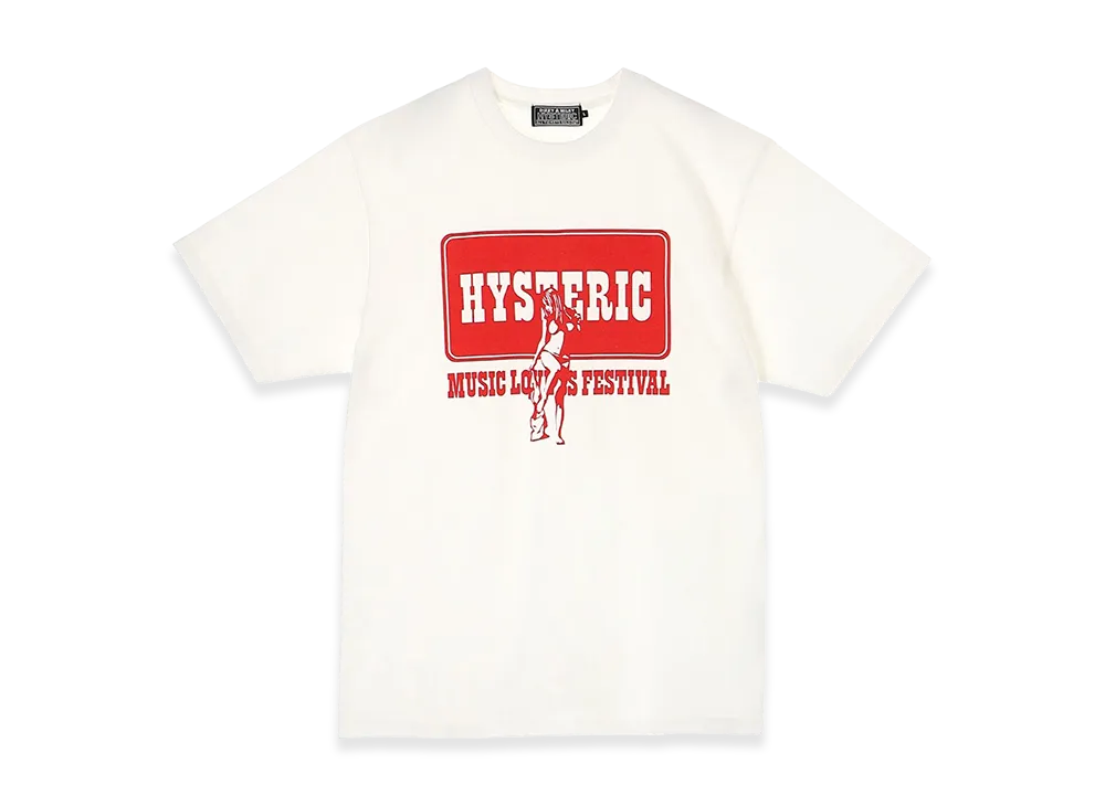 HYSTERIC GLAMOUR Music Lovers Festival Tee "White"