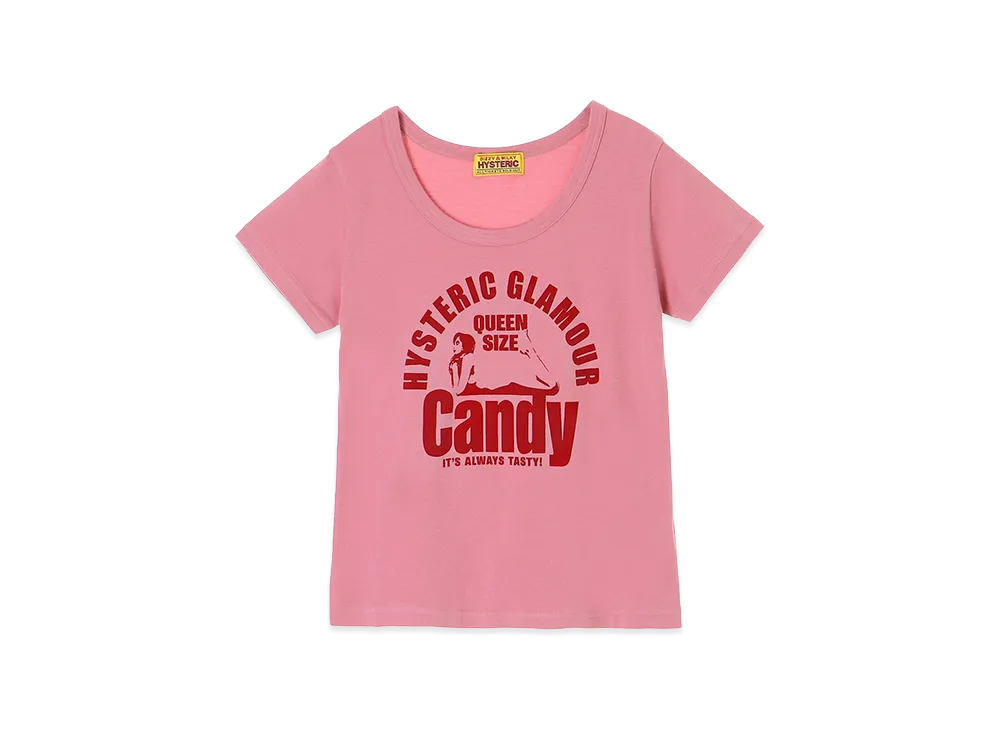 HYSTERIC GLAMOUR Women's Queen Size Candy Baby Tee "Pink"