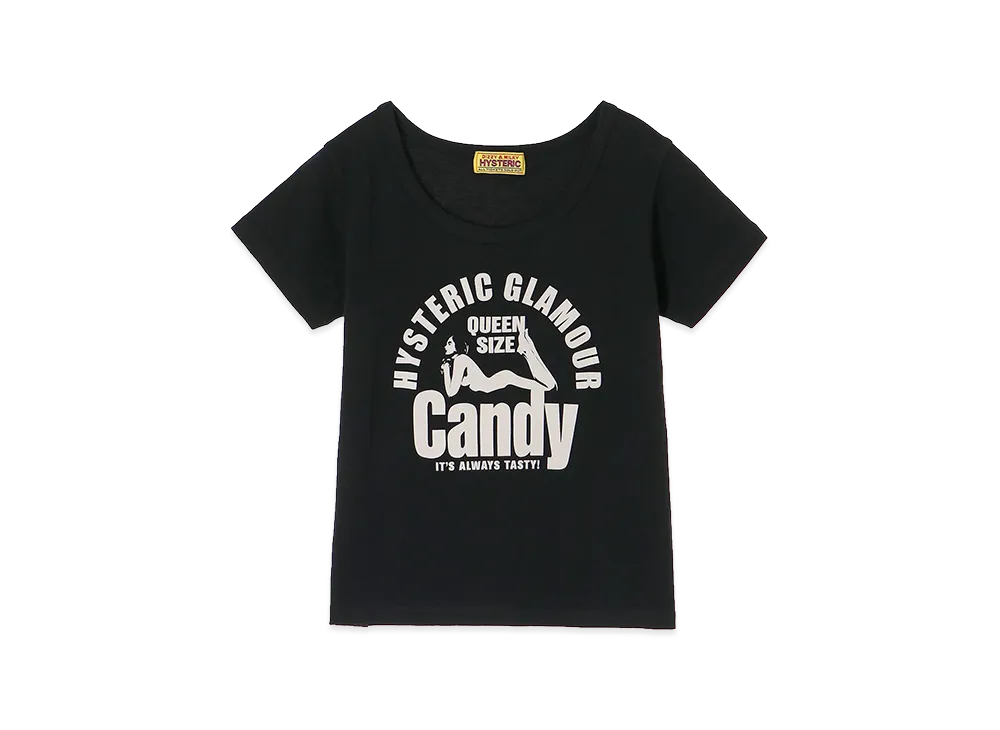 HYSTERIC GLAMOUR Women's Queen Size Candy Baby Tee "Black"