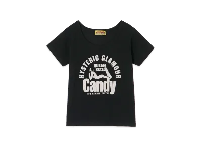 HYSTERIC GLAMOUR Women's Queen Size Candy Baby Tee "Black"