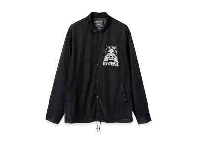 HYSTERIC GLAMOUR See No Evil Mesh Coach Jacket "Black"