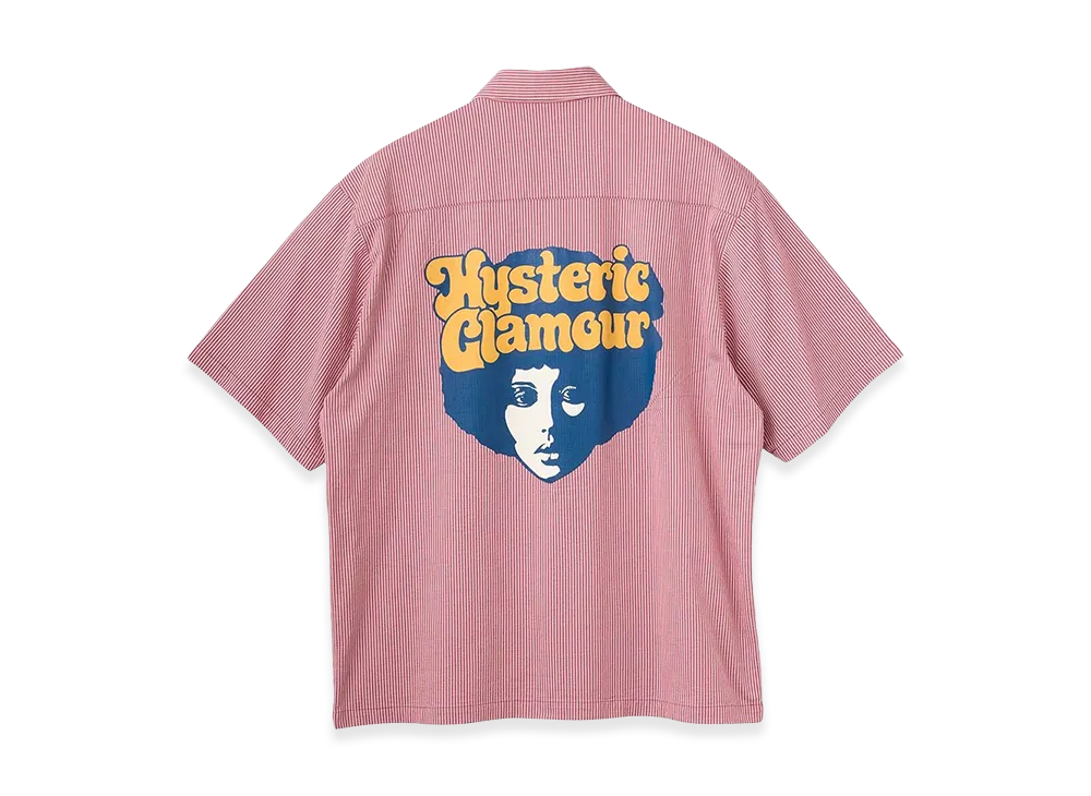 HYSTERIC GLAMOUR Afro Girl Engineer Shirt "Pink"