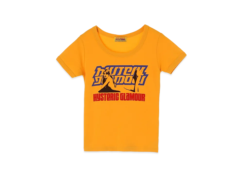 HYSTERIC GLAMOUR Women's Hysteric Box Baby Tee "Yellow"