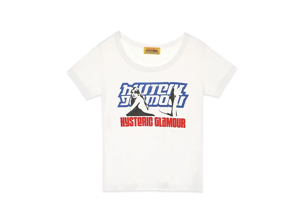 HYSTERIC GLAMOUR Women's Hysteric Box Baby Tee "White"
