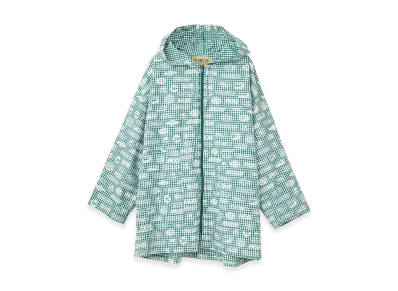 HYSTERIC GLAMOUR Women's HG Racing Pattern Gingham Check Hooded Blouson "Other Green"